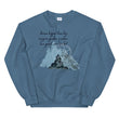 Dream Bigger Haiku With Mountains on Unisex Crew Neck Sweatshirt