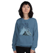 Dream Bigger Haiku With Mountains on Unisex Crew Neck Sweatshirt