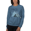 Dream Bigger Haiku With Mountains on Unisex Crew Neck Sweatshirt