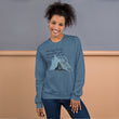 Dream Bigger Haiku With Mountains on Unisex Crew Neck Sweatshirt