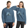 Dream Bigger Haiku With Mountains on Unisex Crew Neck Sweatshirt