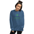 Binary Instructions To Keep Moving The World Forward With Venusian Earth In Green on Unisex Crew Neck Sweatshirt