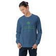 Binary Instructions To Keep Moving The World Forward With Venusian Earth In Green on Unisex Crew Neck Sweatshirt