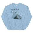 Dream Bigger Haiku With Mountains on Unisex Crew Neck Sweatshirt