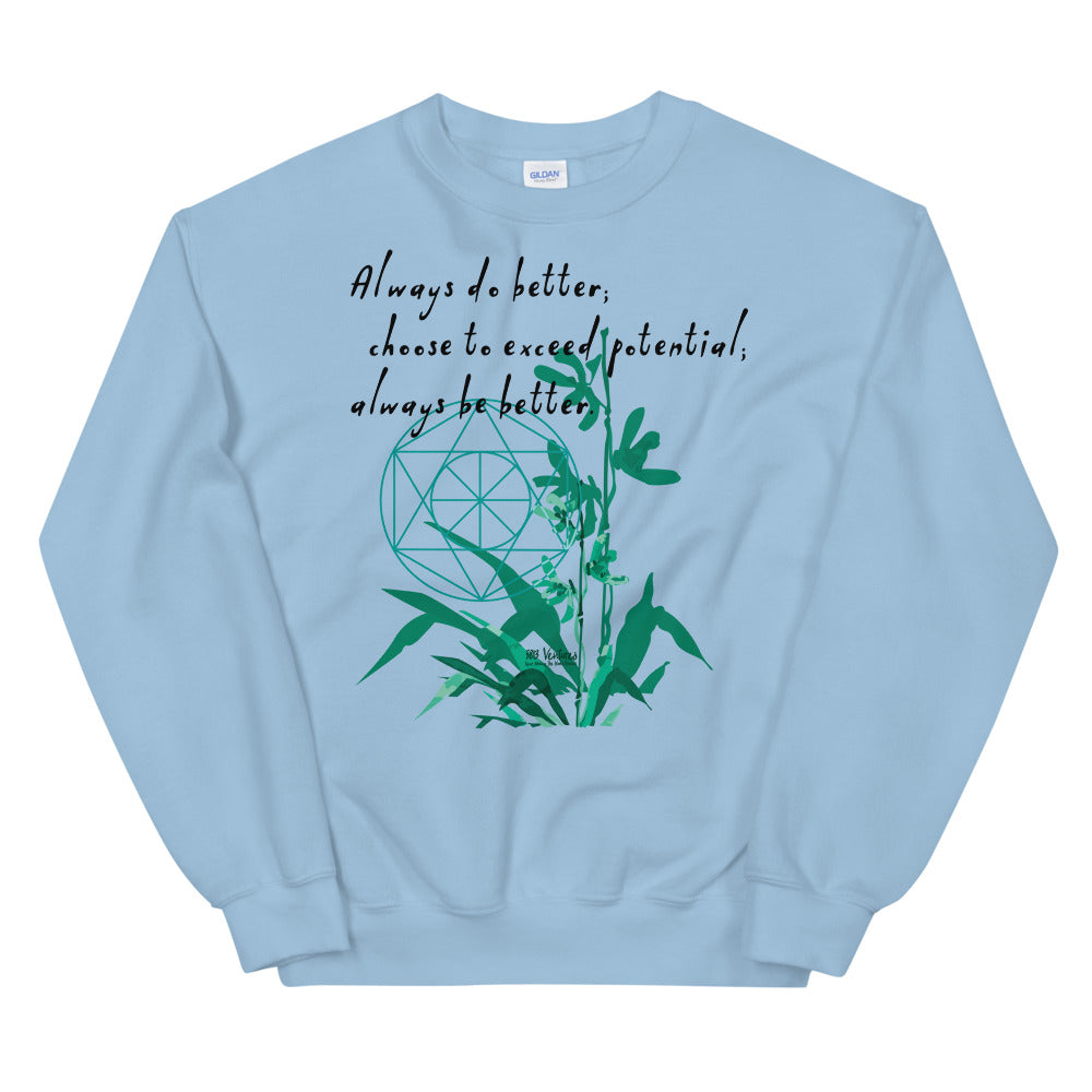 Always Better Haiku With Lilies on Unisex Crew Neck Sweatshirt