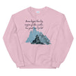 Dream Bigger Haiku With Mountains on Unisex Crew Neck Sweatshirt