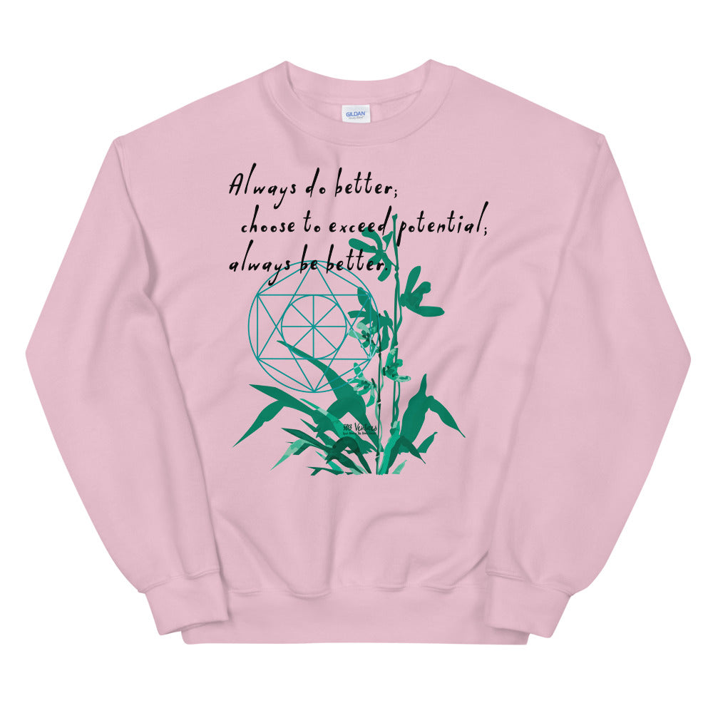 Always Better Haiku With Lilies on Unisex Crew Neck Sweatshirt