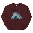 Dream Bigger Haiku With Mountains on Unisex Crew Neck Sweatshirt