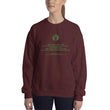 Binary Instructions To Keep Moving The World Forward With Vitruvian Earth In Green on Unisex Crew Neck Sweatshirt