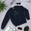 Binary Instructions To Keep Moving The World Forward With Vitruvian Earth In Green on Unisex Crew Neck Sweatshirt