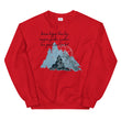 Dream Bigger Haiku With Mountains on Unisex Crew Neck Sweatshirt