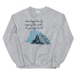 Dream Bigger Haiku With Mountains on Unisex Crew Neck Sweatshirt