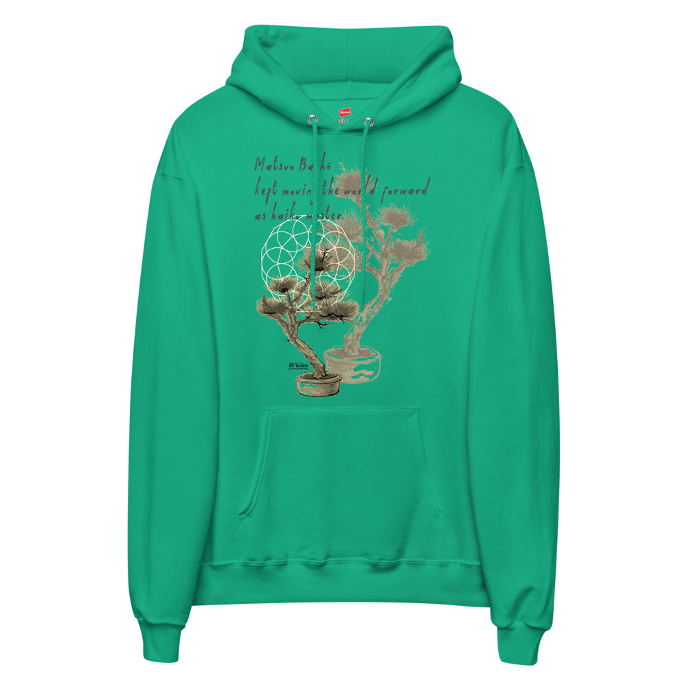 Matsuo Basho Haiku With Bonsai on Unisex Fleece Hoodie