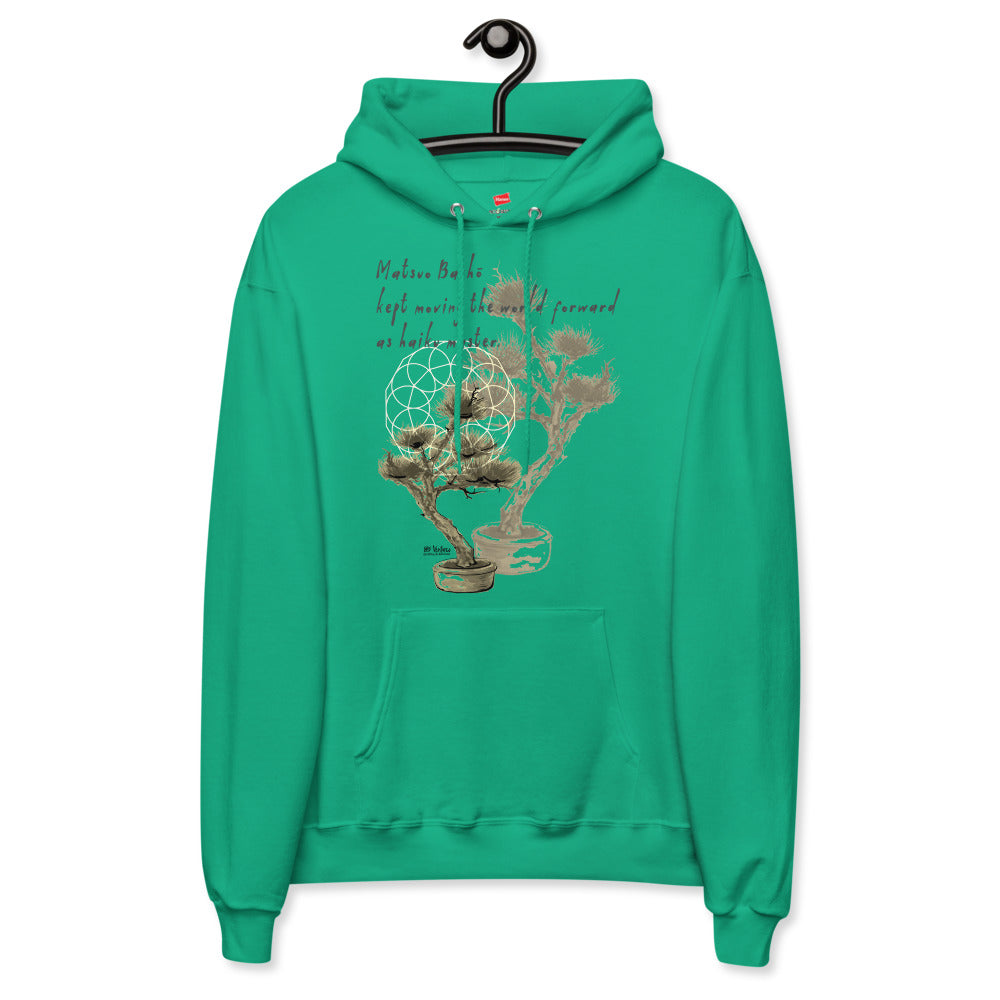 Matsuo Basho Haiku With Bonsai on Unisex Fleece Hoodie