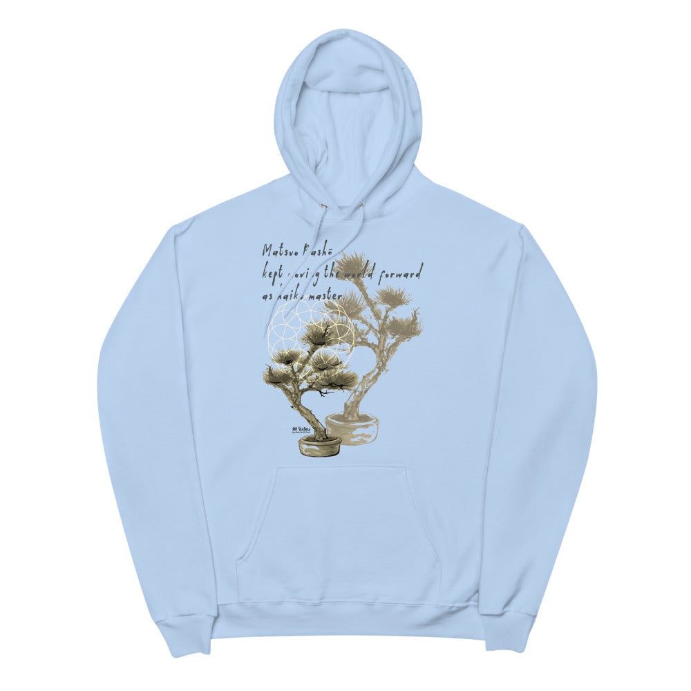 Matsuo Basho Haiku With Bonsai on Unisex Fleece Hoodie