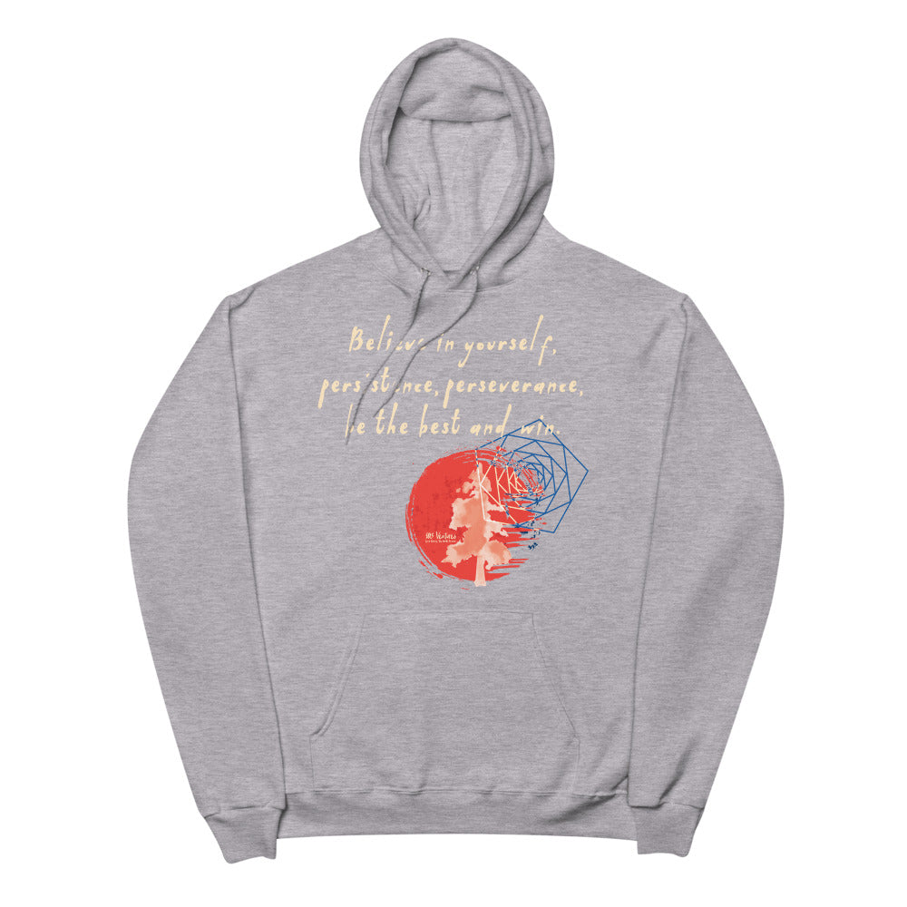 Believe To Win Haiku With Sun Tree on Unisex Fleece Hoodie