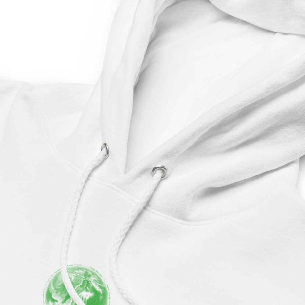 Binary Instructions To Keep Moving The World Forward With Venusian Earth In Green on Unisex Fleece Hoodie