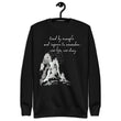 Lead By Example Haiku With Mountain Shrines on Unisex Fleece Pullover