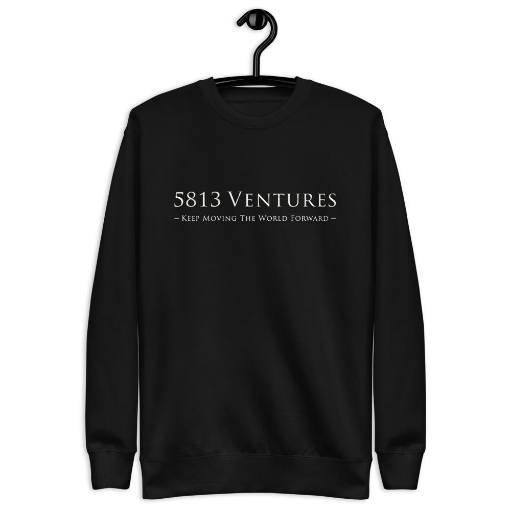 5813 Ventures Logo In Pearl on Unisex Fleece Pullover