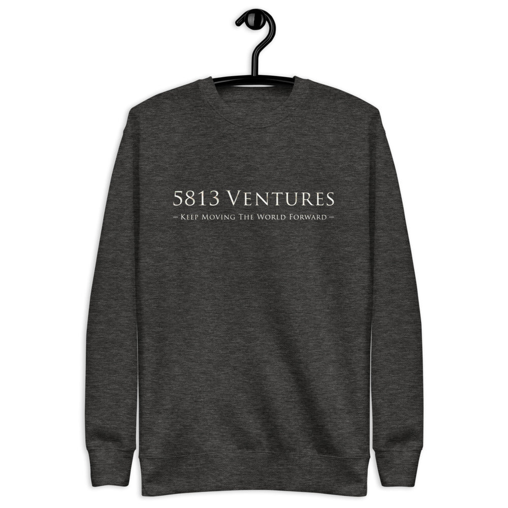 5813 Ventures Logo In Pearl on Unisex Fleece Pullover