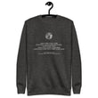 Binary Instructions To Keep Moving The World Forward With Vitruvian Earth In White on Unisex Fleece Pullover