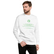 Binary Instructions To Keep Moving The World Forward With Vitruvian Earth In Green on Unisex Fleece Pullover