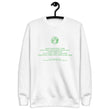 Binary Instructions To Keep Moving The World Forward With Vitruvian Earth In Green on Unisex Fleece Pullover