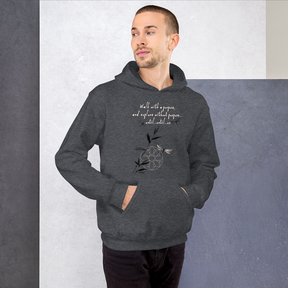 Walk With A Purpose Haiku With Dragonfly on Unisex Heavy Blend Hoodie