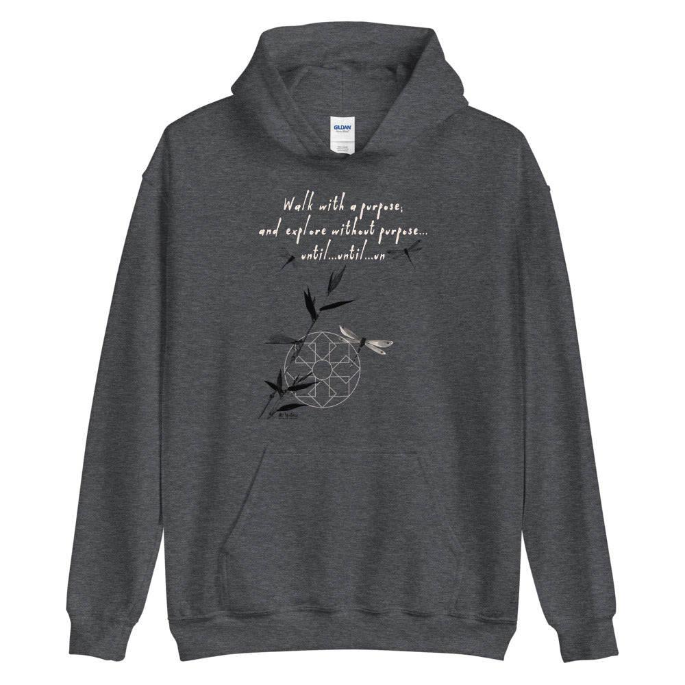 Walk With A Purpose Haiku With Dragonfly on Unisex Heavy Blend Hoodie