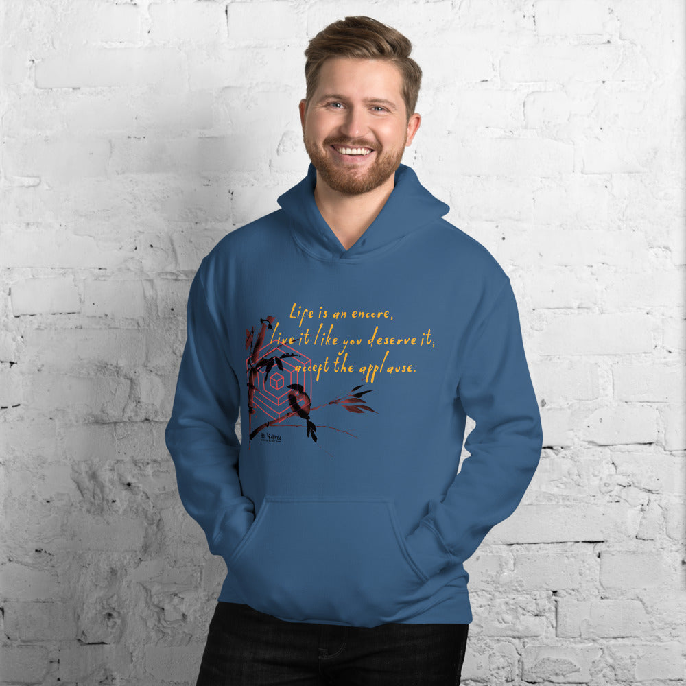 Life Is An Encore Haiku With Wren on Unisex Heavy Blend Hoodie