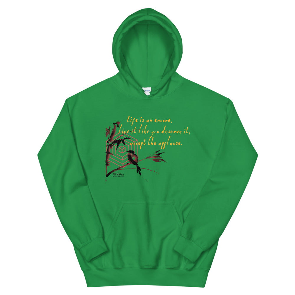 Life Is An Encore Haiku With Wren on Unisex Heavy Blend Hoodie