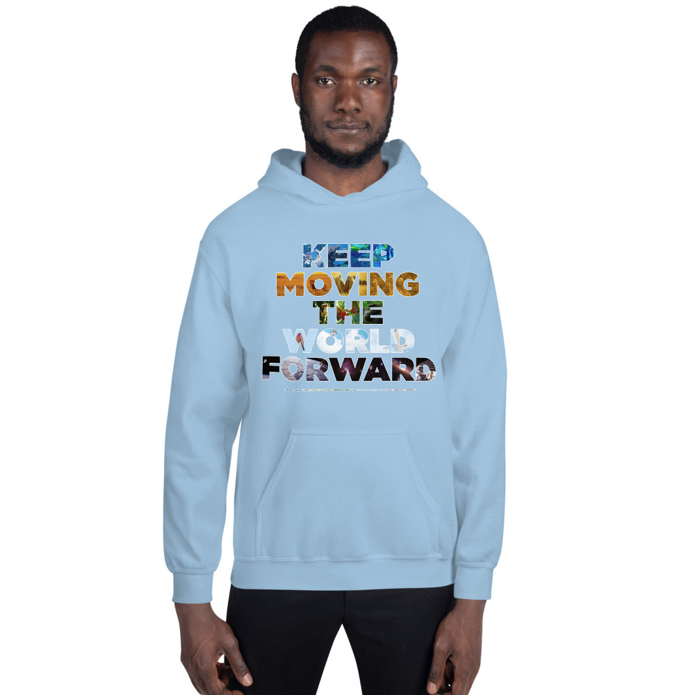 Environmental Causes Keep Moving The World Forward on Unisex Heavy Blend Hoodie