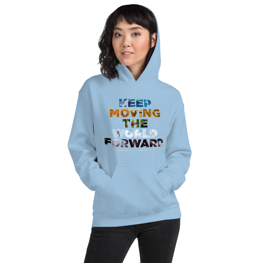 Environmental Causes Keep Moving The World Forward on Unisex Heavy Blend Hoodie