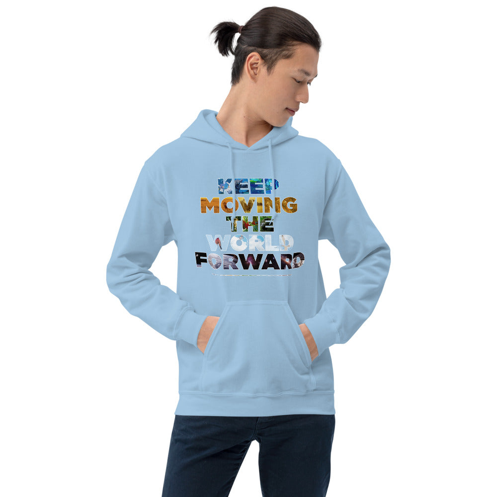 Environmental Causes Keep Moving The World Forward on Unisex Heavy Blend Hoodie