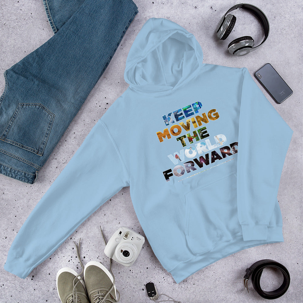 Environmental Causes Keep Moving The World Forward on Unisex Heavy Blend Hoodie