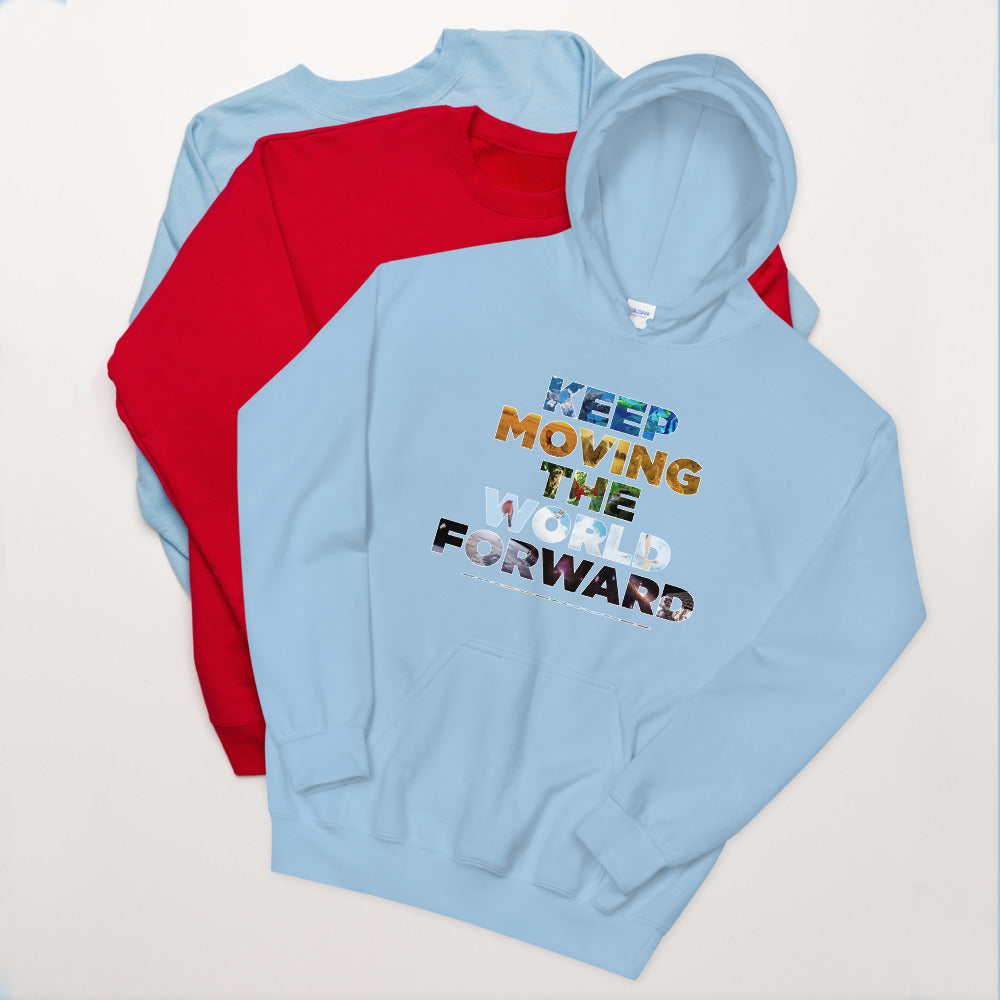 Environmental Causes Keep Moving The World Forward on Unisex Heavy Blend Hoodie