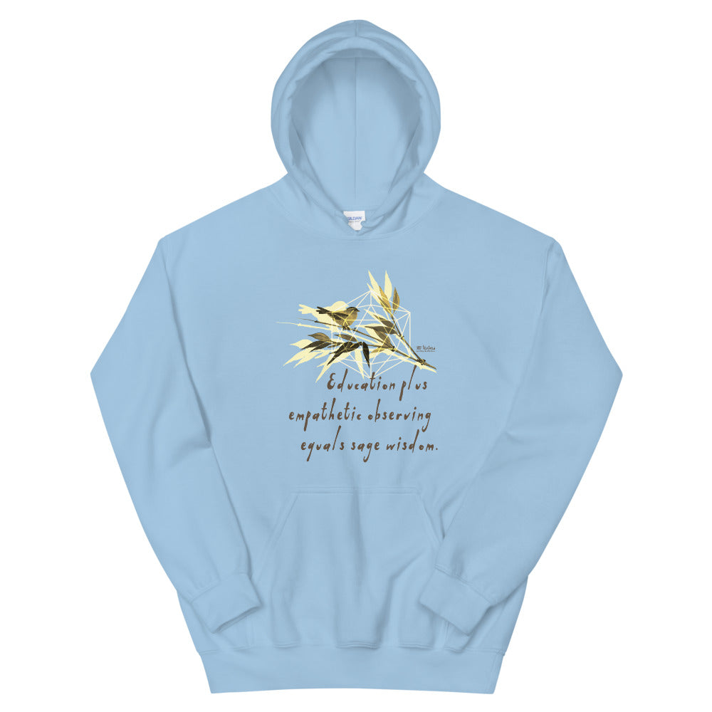 Sage Wisdom Haiku With Sparrow on Unisex Heavy Blend Hoodie