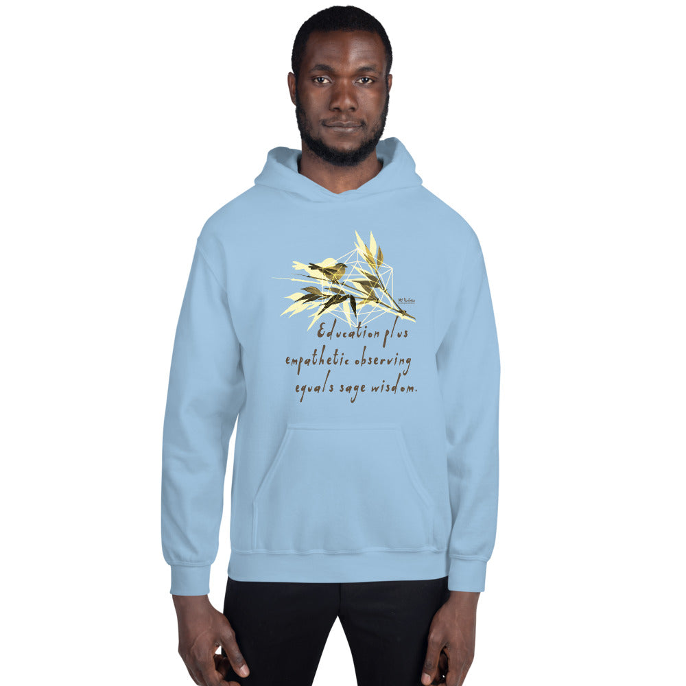 Sage Wisdom Haiku With Sparrow on Unisex Heavy Blend Hoodie