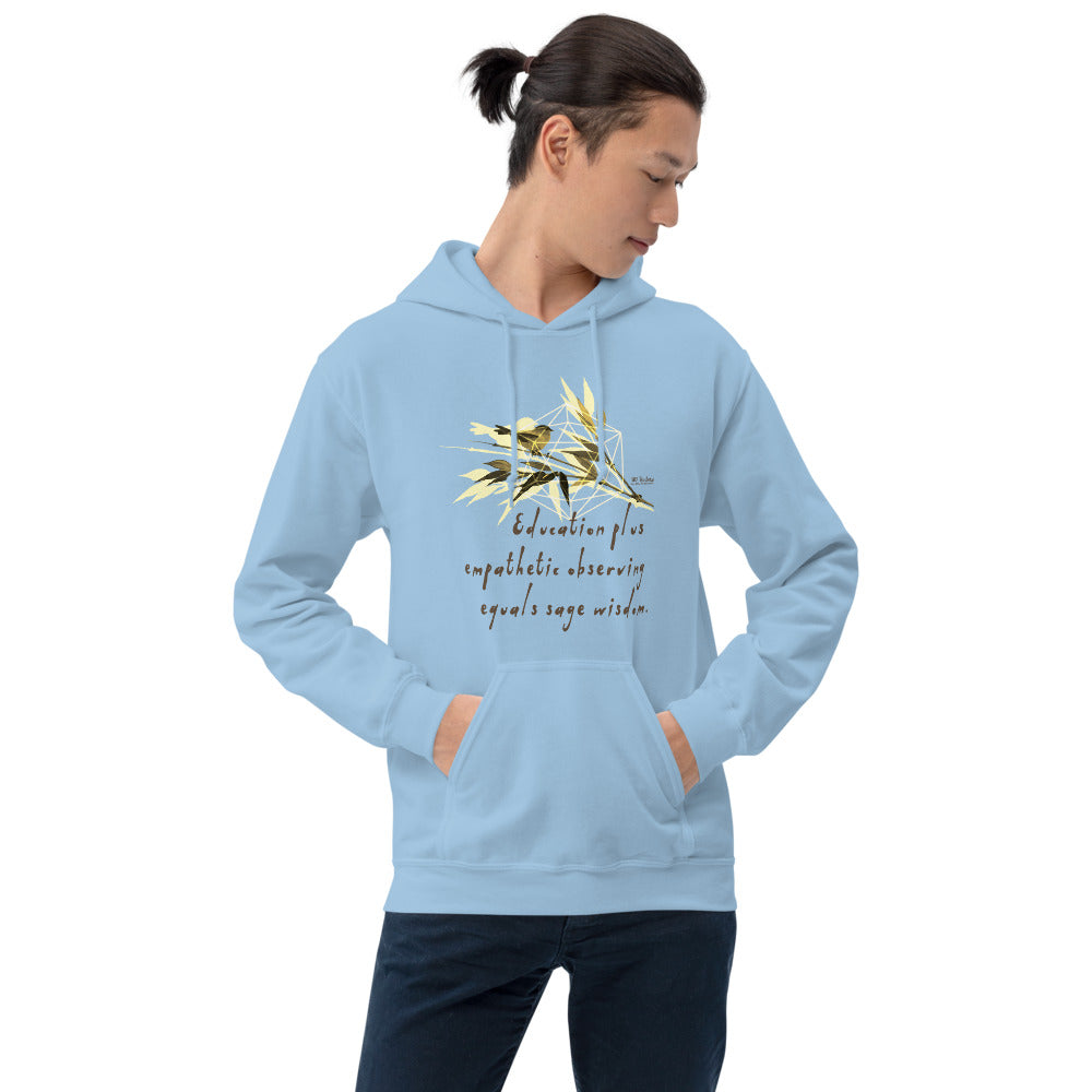 Sage Wisdom Haiku With Sparrow on Unisex Heavy Blend Hoodie