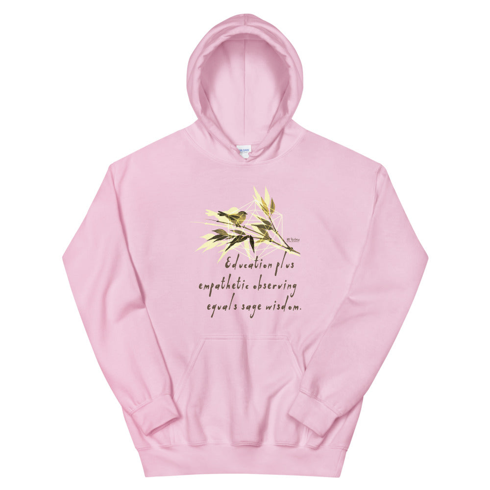 Sage Wisdom Haiku With Sparrow on Unisex Heavy Blend Hoodie