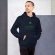 Binary Instructions To Keep Moving The World Forward With Vitruvian Earth In Green on Unisex Heavy Blend Hoodie