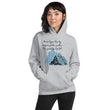 Dream Bigger Haiku With Mountains on Unisex Heavy Blend Hoodie