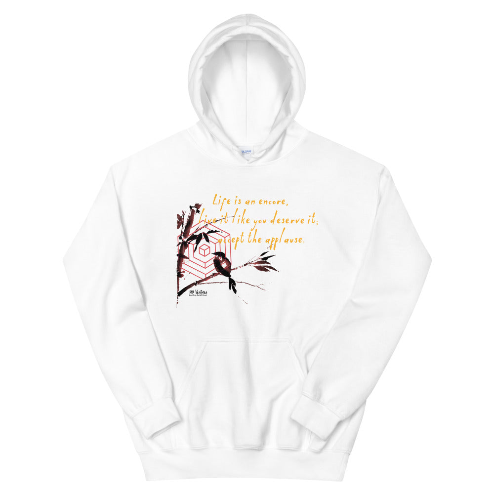 Life Is An Encore Haiku With Wren on Unisex Heavy Blend Hoodie