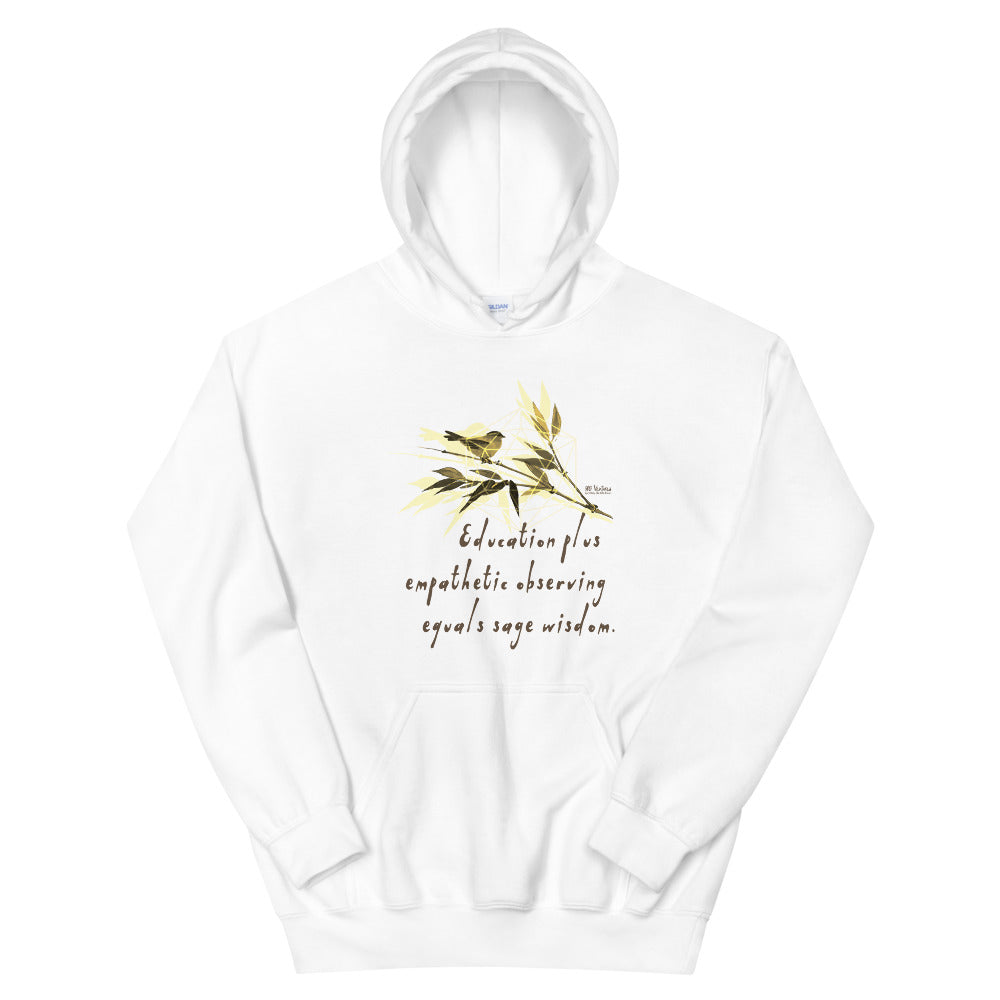 Sage Wisdom Haiku With Sparrow on Unisex Heavy Blend Hoodie