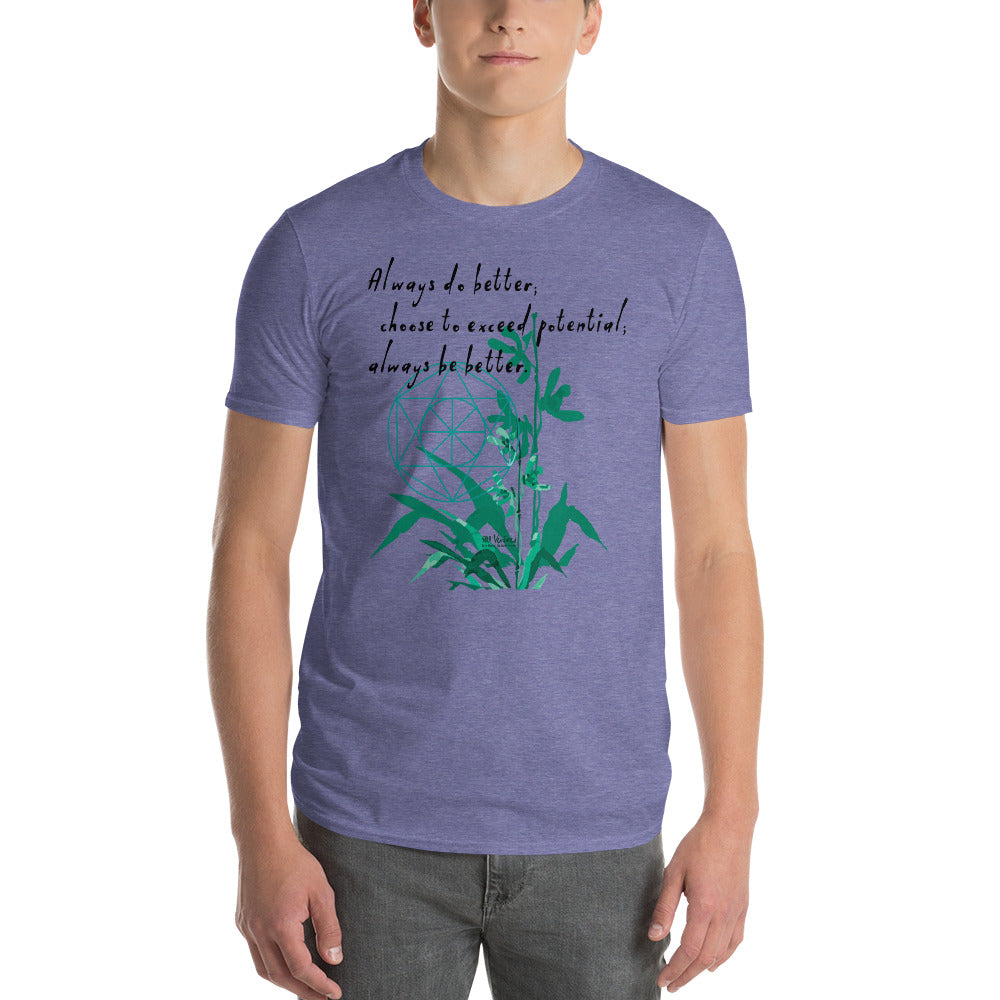 Always Better Haiku With Lilies on Men's Short-Sleeve T-Shirt