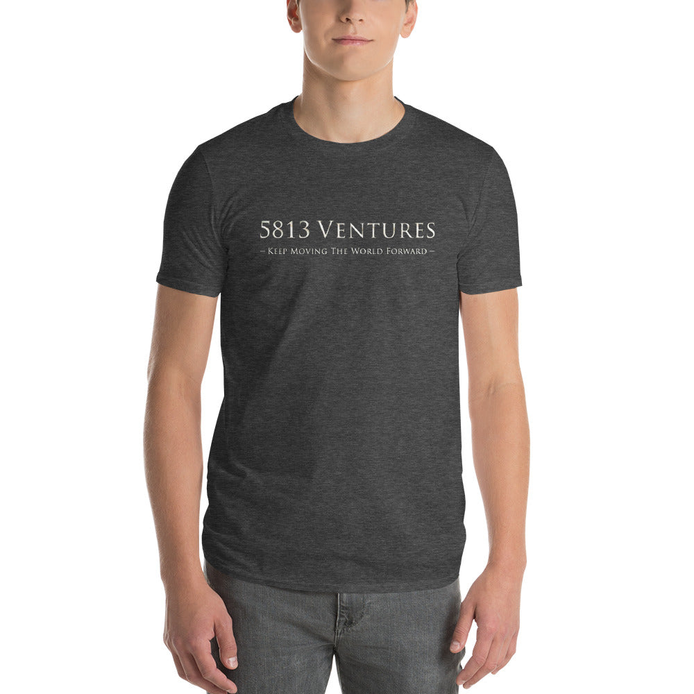 5813 Ventures Logo In Pearl on Men's Short-Sleeve T-Shirt