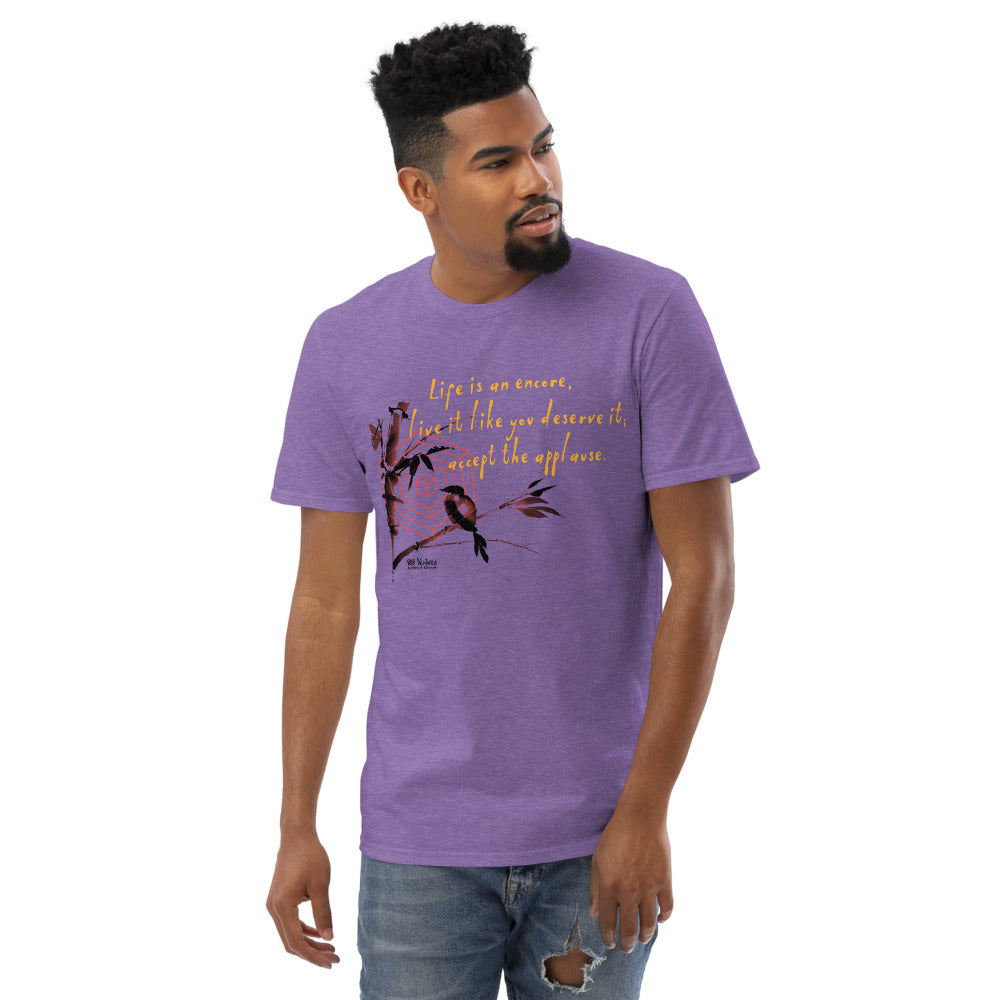 Life Is An Encore Haiku With Wren on Men's Short-Sleeve T-Shirt