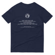 Binary Instructions To Keep Moving The World Forward With Vitruvian Earth In White on Men's Short-Sleeve T-Shirt