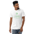 Binary Instructions To Keep Moving The World Forward With Vitruvian Earth In Green on Men's Short-Sleeve T-Shirt