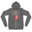 Believe To Win Haiku With Sun Tree on Unisex Lightweight Zip Hoodie